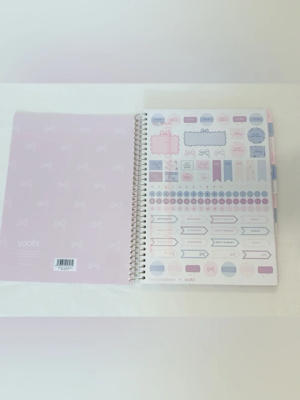 NWT LoveShackFancy x Target Yoobi Ribbon Rosa Teacher Planner